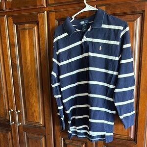 Polo Ralph Lauren Navy Striped Long Sleeve Shirt